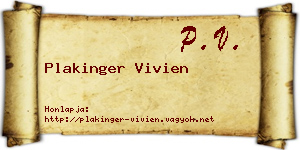 Plakinger Vivien névjegykártya